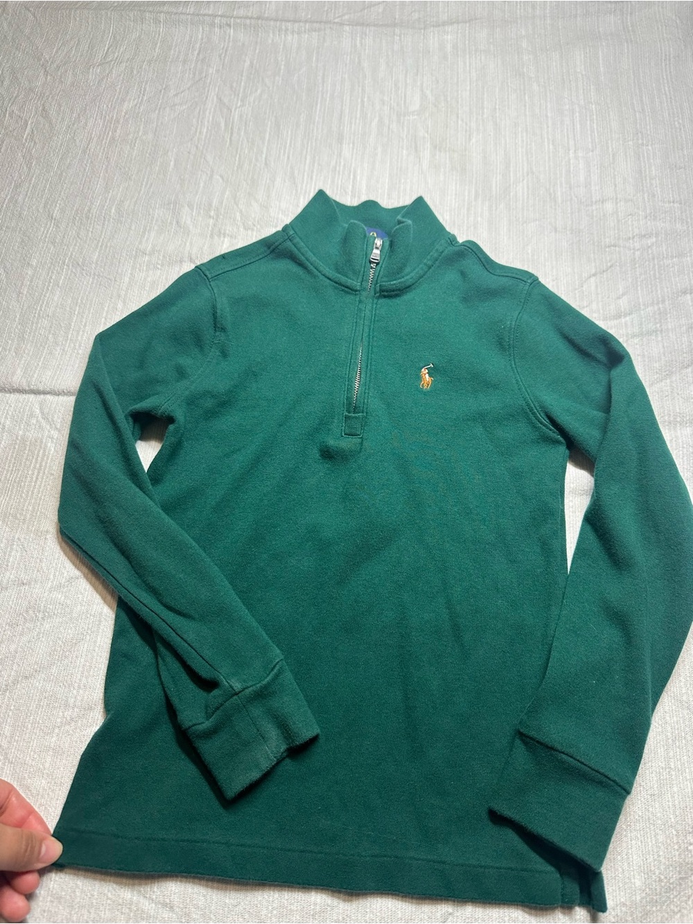 Ralph Lauren Kids Emerald Green Half-Zip Fleece Pullover